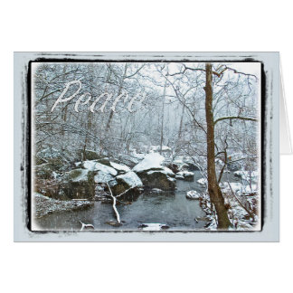 Navidades Snowy Creek - Paz - Tarjeta de felicitac