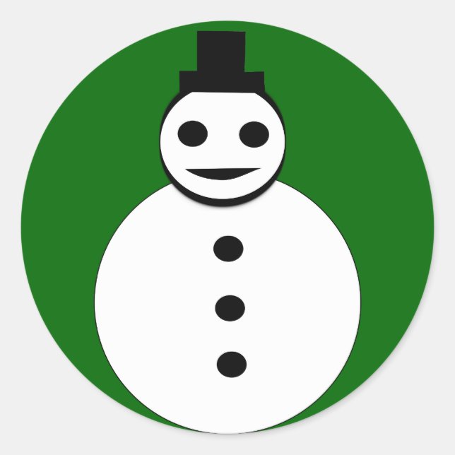 Navidades sonrientes Pegatinas Snowman (Anverso)