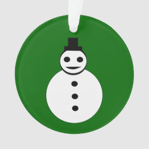Navidades sonrientes Snowman Ornamento acrílico