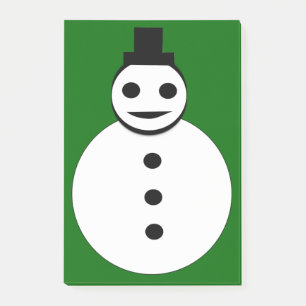 Navidades sonrientes Snowman Post nota Pad
