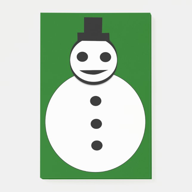 Navidades sonrientes Snowman Post nota Pad (Anverso)