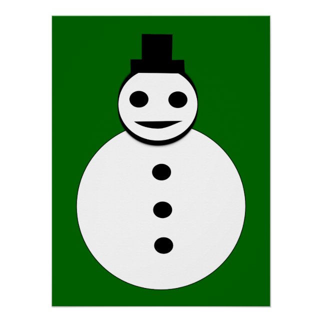 Navidades sonrientes Snowman Poster (Anverso)