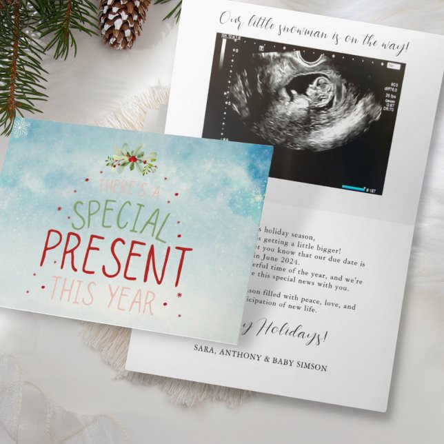 Navidades sorpresa Invitación de embarazo de vacac (Subido por el creador)