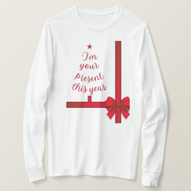 Navidades, soy tu presente este año camiseta (Anverso del diseño)