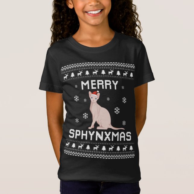 Navidades Sphynx Cat Lover Sphyn Sweater (Anverso)