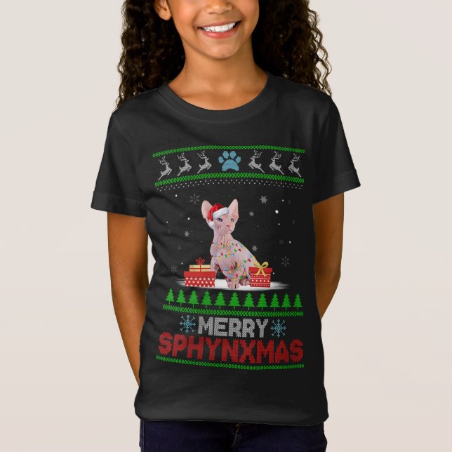 Navidades Sphynx Cat Lover Sphyn Sweater (Anverso)