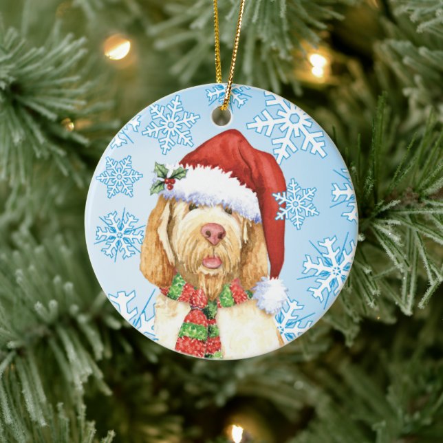Navidades Spinone Italiano Ornamento cerámico (Árbol)