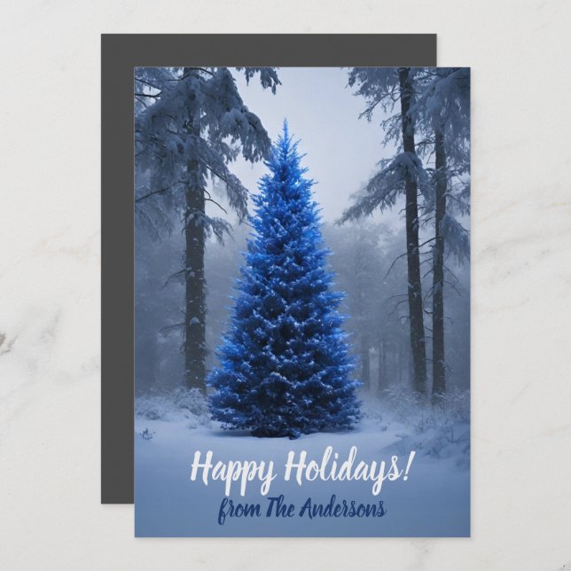 Navidades spruce 54 Happy Holidays,2 tarjeta de fe (Anverso / Reverso)