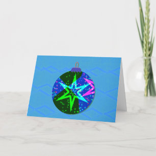 Navidades Star Resumen Tarjeta de Vacaciones Ornam