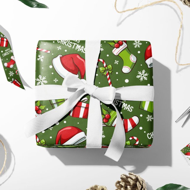 Navidades Stockings | Papel de ajuste para Navidad (Christmas Stockings | Christmas Wrapping Paper)