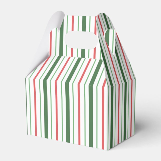 Navidades Stripes Caja de Favor Gable (Front Side)