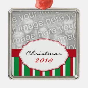 Navidades stripes Ornamento de árbol de Navidad