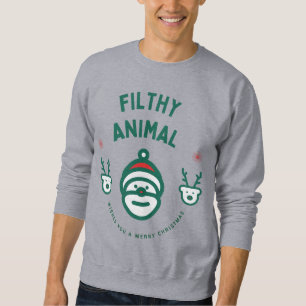Navidades sudaderas, un animal sucio, suéter