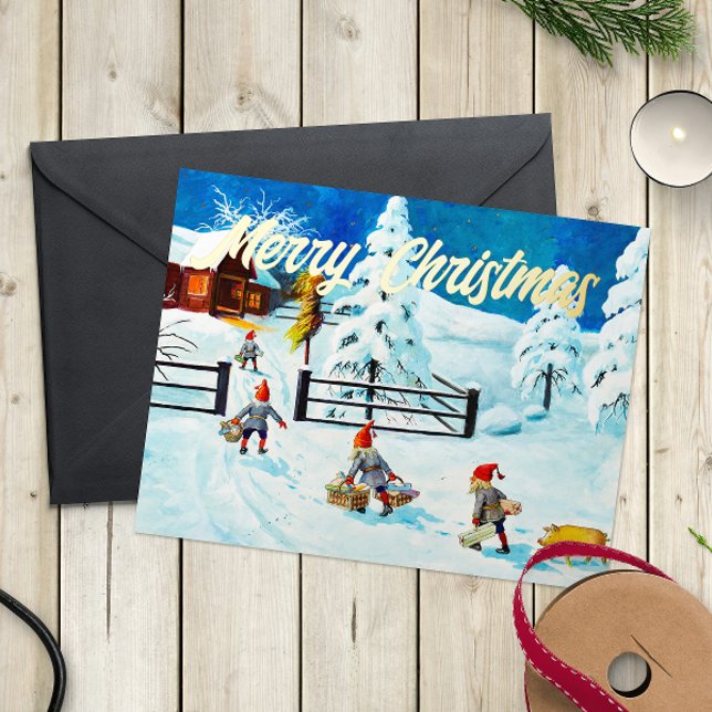 Navidades suecos Blue Jenny Nyström Gnome Vintage (Subido por el creador)