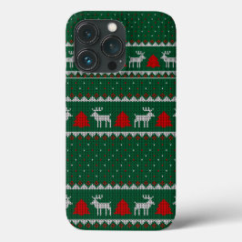 Navidades suéteres feos Funda de patrón de conejo 