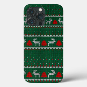 Navidades suéteres feos Funda de patrón de conejo