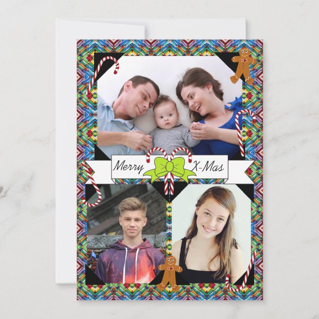 Navidades Tarjeta Candy Cane & Gingerbread HAMbWG (Anverso)