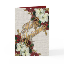 Navidades tarjeta de elegancia oro y rojo victoria