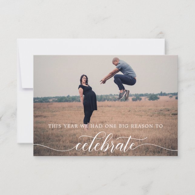 Navidades Tarjeta de Invitación de Embarazo (Anverso)