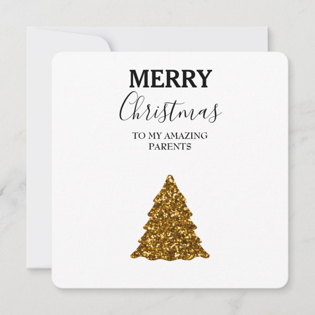 Navidades Tarjeta de Padres Asombrosos - Árbol de  (Anverso)