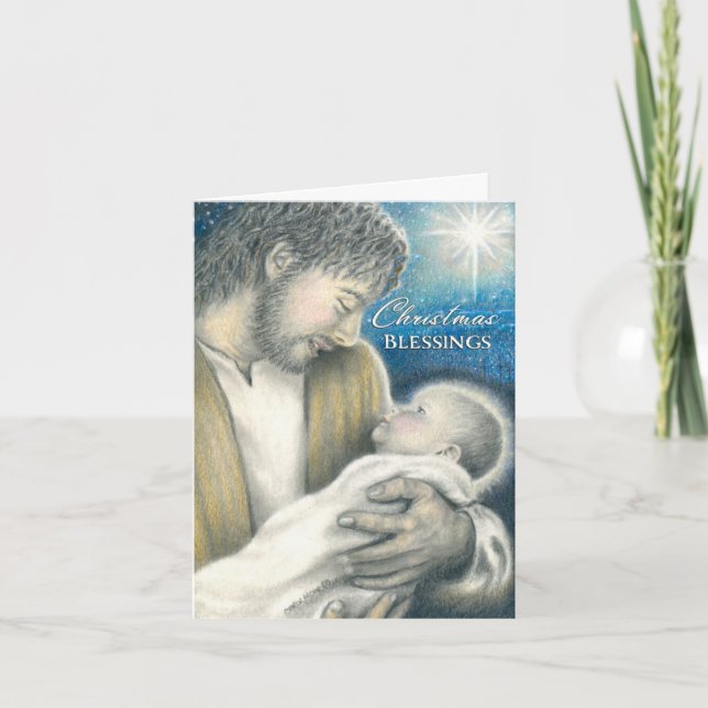 Navidades Tarjeta de saludo Bebé Jesús (Anverso)