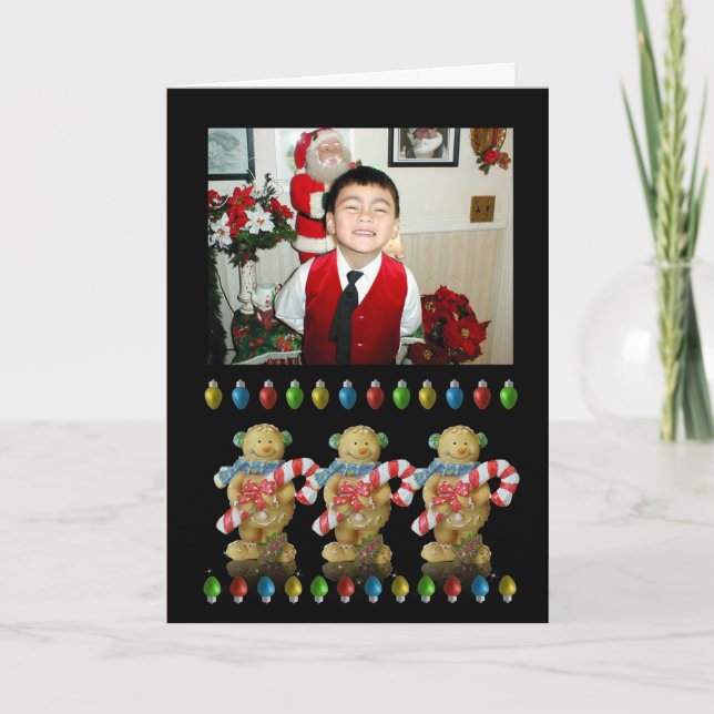 Navidades tarjeta de saludo de pan de jengibre par (Anverso)