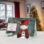 Navidades tarjeta de Snowman personaliza foto y no<br><div class="desc">Navidades tarjeta de Snowman personaliza foto y nombres</div>