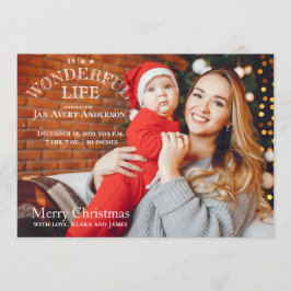 Navidades tarjeta foto de Invitación para bebés