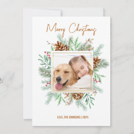 Navidades Tarjeta Foto Moderno Elegante