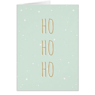 Navidades Tarjeta Ho Ho Ho Ho Ho Stars Patrón Funn