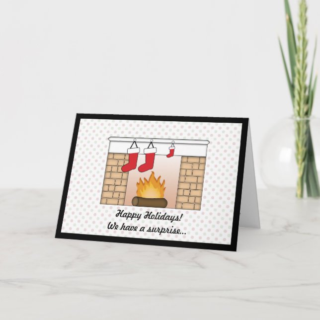 Navidades Tarjeta Invitación de Embarazo (Anverso)