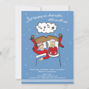 Navidades Tarjeta Invitación de Embarazo - Blonde