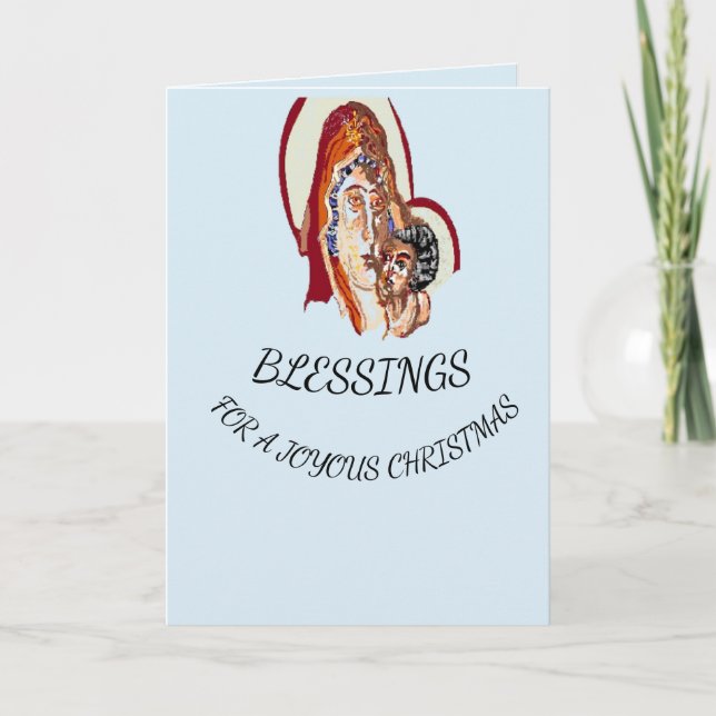 Navidades Tarjeta Virgen María y Jesucristo Señor (Anverso)