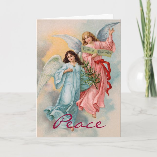 Navidades tarjetas de ángeles de la paz (Anverso)