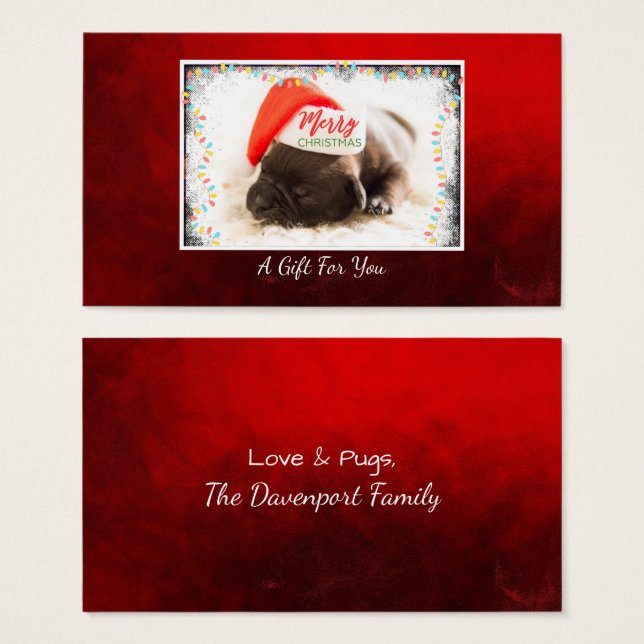 Navidades te dan un regalo de Santa Hat (Anverso y reverso)