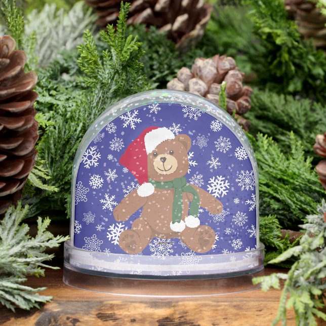 Navidades Teddy Bear con copos de nieve (Invierno)