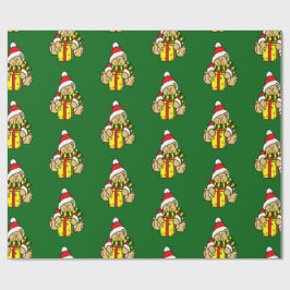 Navidades Teddy Bear Papel de envolvimiento