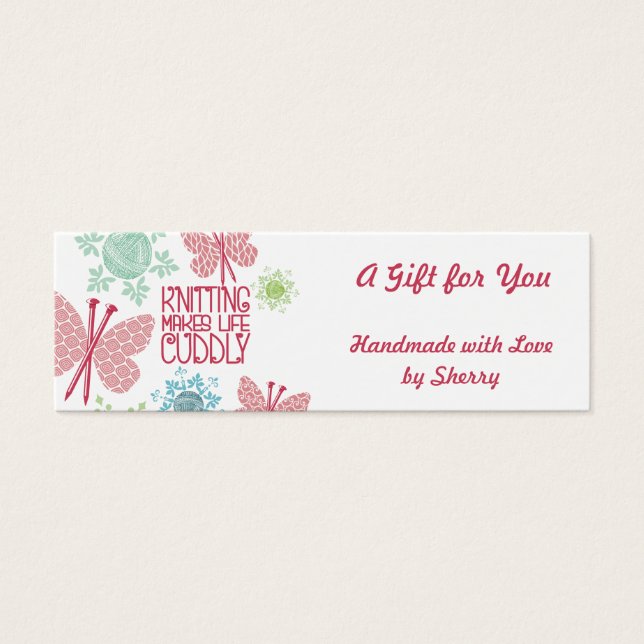 Navidades tejiendo aguja hilo de nevada de maripos (Frente)