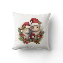 Navidades temática almohada de lanzamiento
