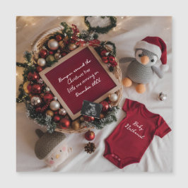 Navidades temática invitación de embarazo