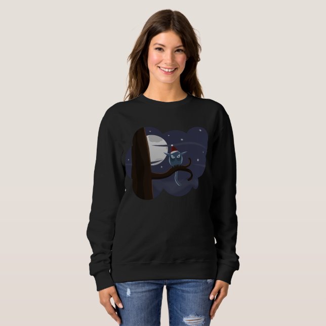 navidades temibles owl mujeres sudaderas (Anverso completo)