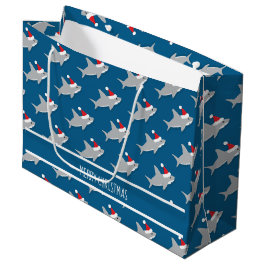 Navidades Tiburones Cute Bolsa de Regalo Grande