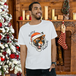 Navidades Tiger | Camiseta feriada de Merry Roarma