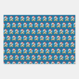 Navidades Tiger Cub Wraping Paper Set de 3 hojas
