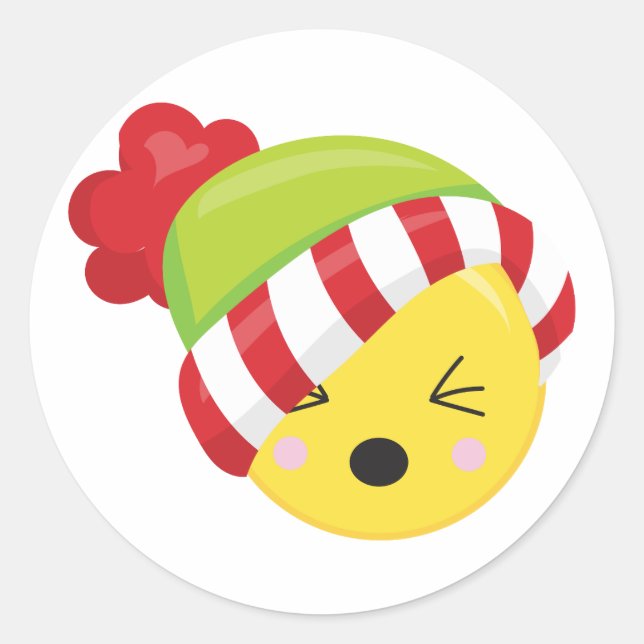 Navidades Time Winter Emoji Pegatinas (Anverso)