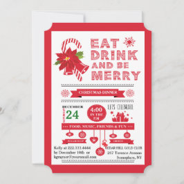 Navidades Tipografía Invitación a la fiesta