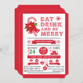 Navidades Tipografía Invitación a la fiesta