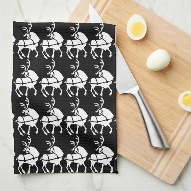 Navidades Toalla de reno Personalizado Toallas de  (Doblado Cuarto)