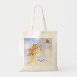 Navidades Tote Ángel Con Bolsa De Algodón Personal