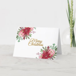 Navidades tradicionales floral Feliz Navidad